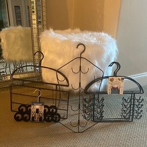 Sleek Black Metal Closet Organizer Set